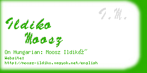 ildiko moosz business card